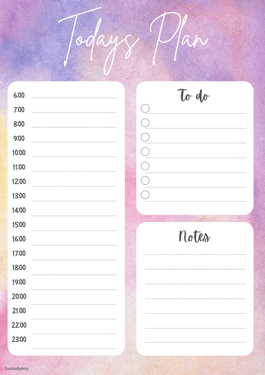 Aesthetic Printable Digital Colorful Pattern Todays Plan product image (1)