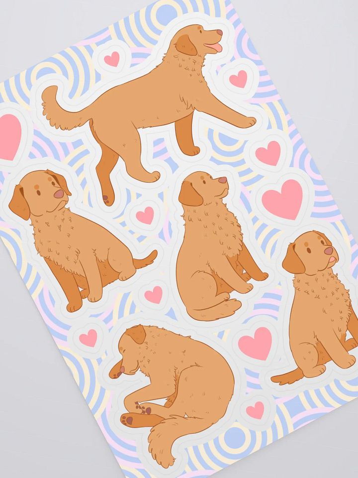 Cute Chesapeake Bay Retriever Adorable Dog Sticker Sheet product image (2)