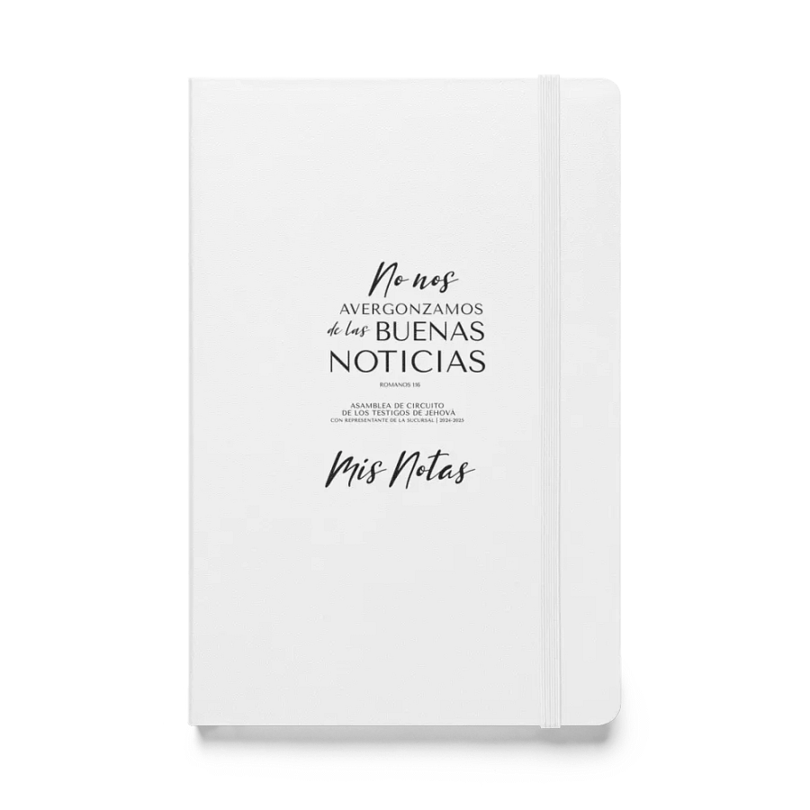 'No nos avergonzamos de las buenas noticias' Hardcover Notebook product image (11)