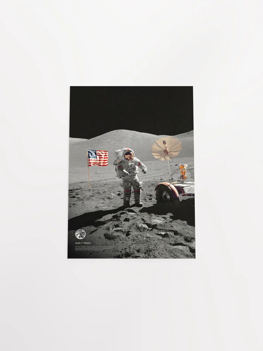 NASA Apollo 17: Astronaut Eugene A. Cernan, Last astronaut on the Moon, 1972 — space poster, space art, photo poster, NASA print product image (11)