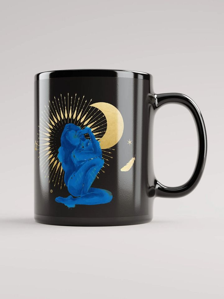 Goddess Golden Moon in Blue on Black product image (1)