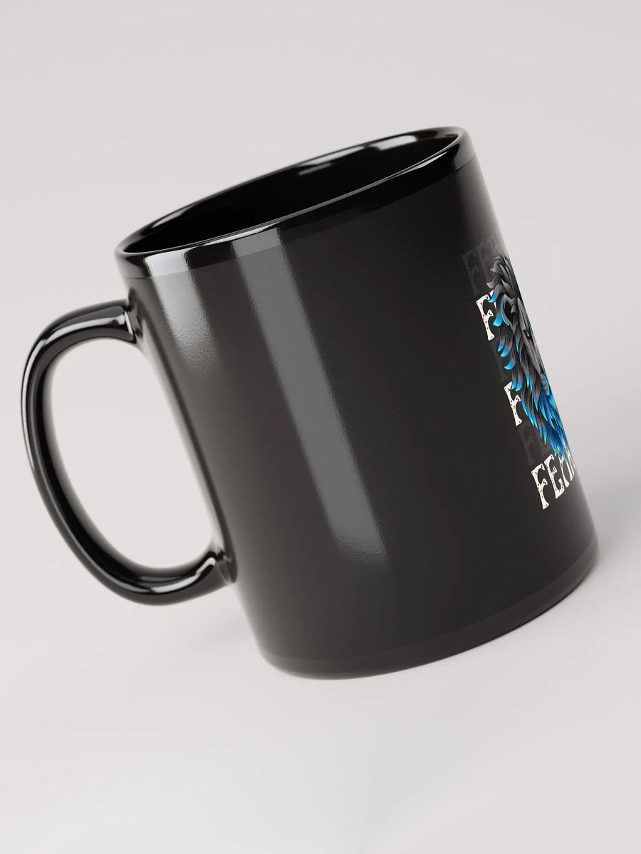 Fierce Mane Lion Black Glossy Mug product image (4)