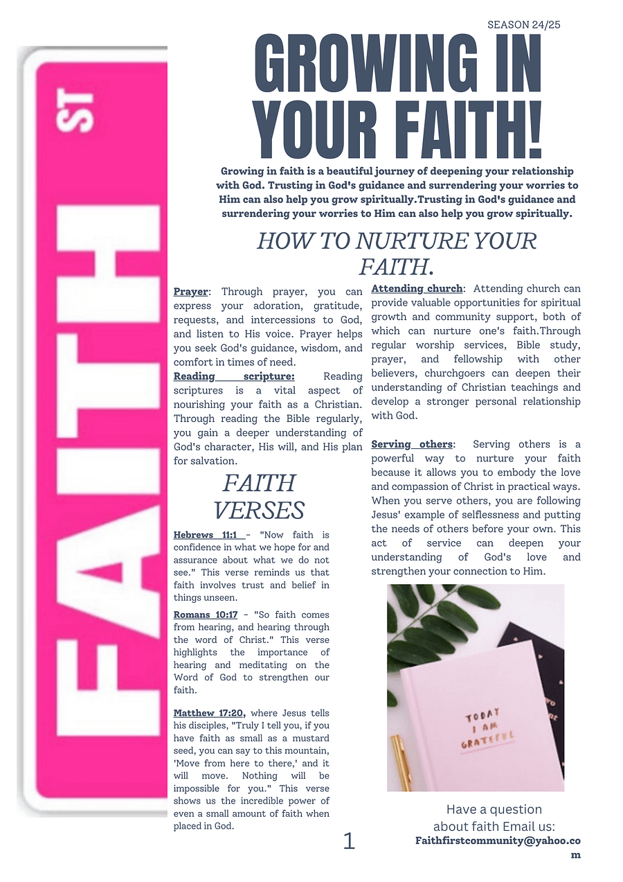 Faith first magazine vol. 1 product image (4)