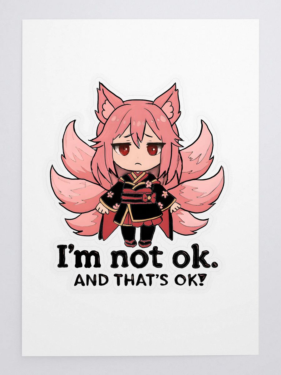 Chibi Fox Girl Kiss Cut Sticker Sheet product image (3)