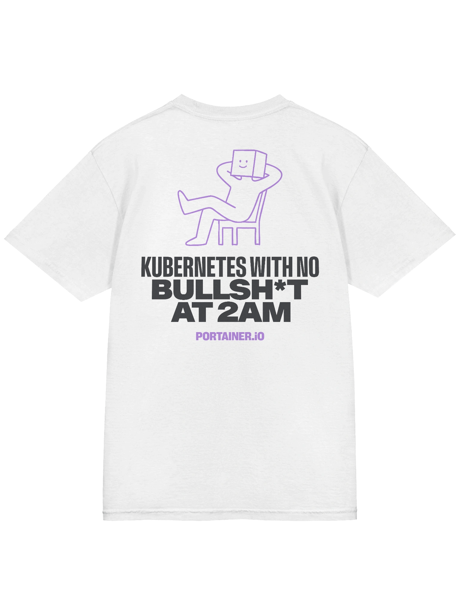 Portainer Tshirt - Kube with no BS - White product image (4)
