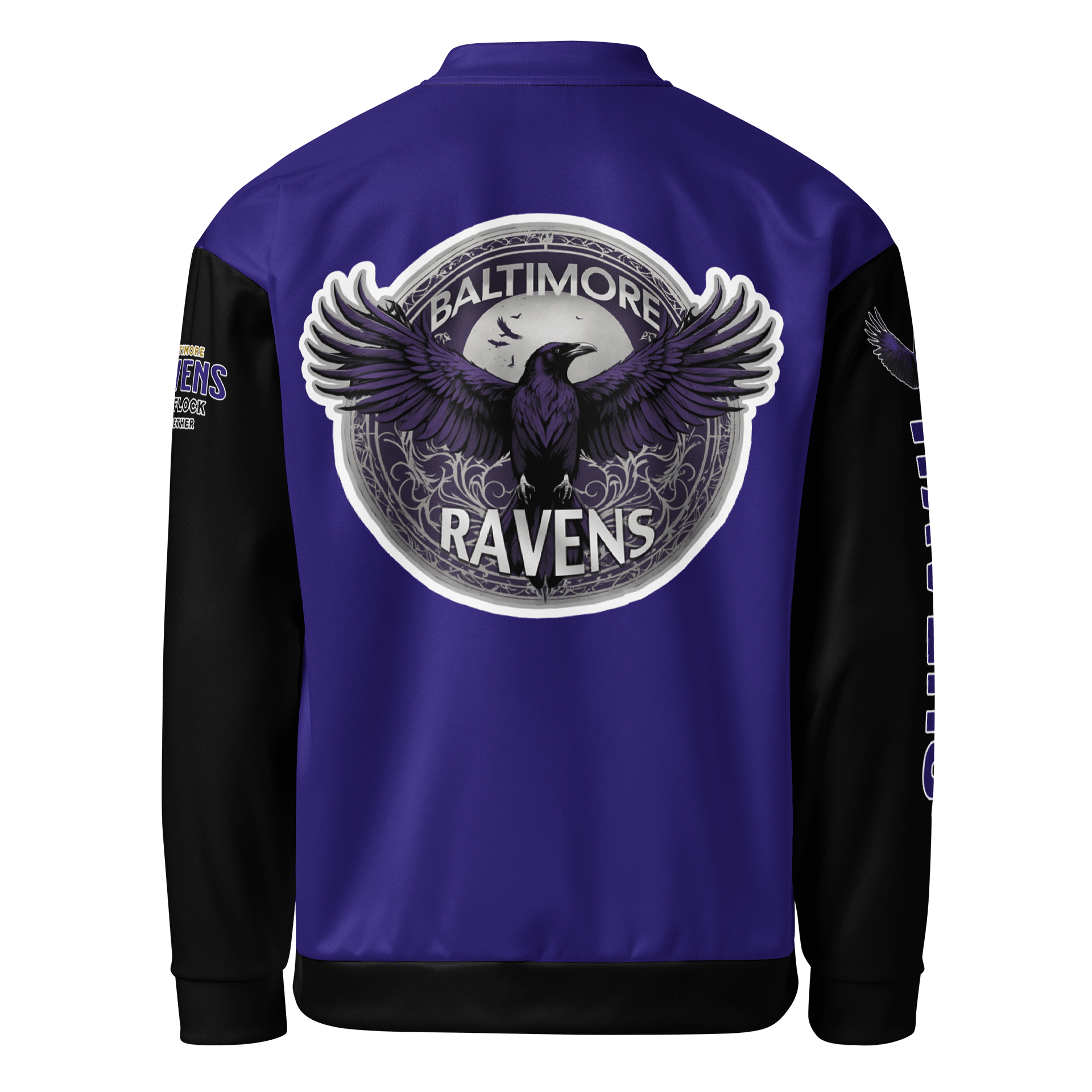 Fierce Winged Varsity Bomber Jacket | Baltimore Ravens | NFL Home Locker product image (2)