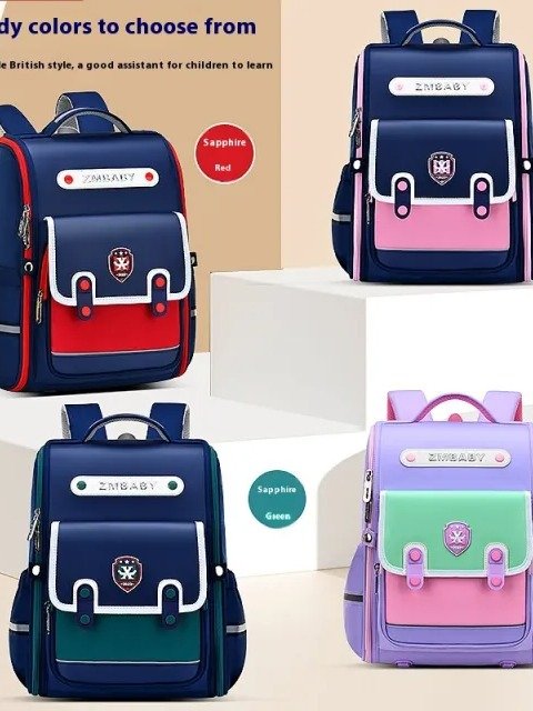 New Sesame Baby Primary School Schoolbag Grade 1-3-6 British Style Boys' Schoolbag Lightweight Girls Backpack product image (1)