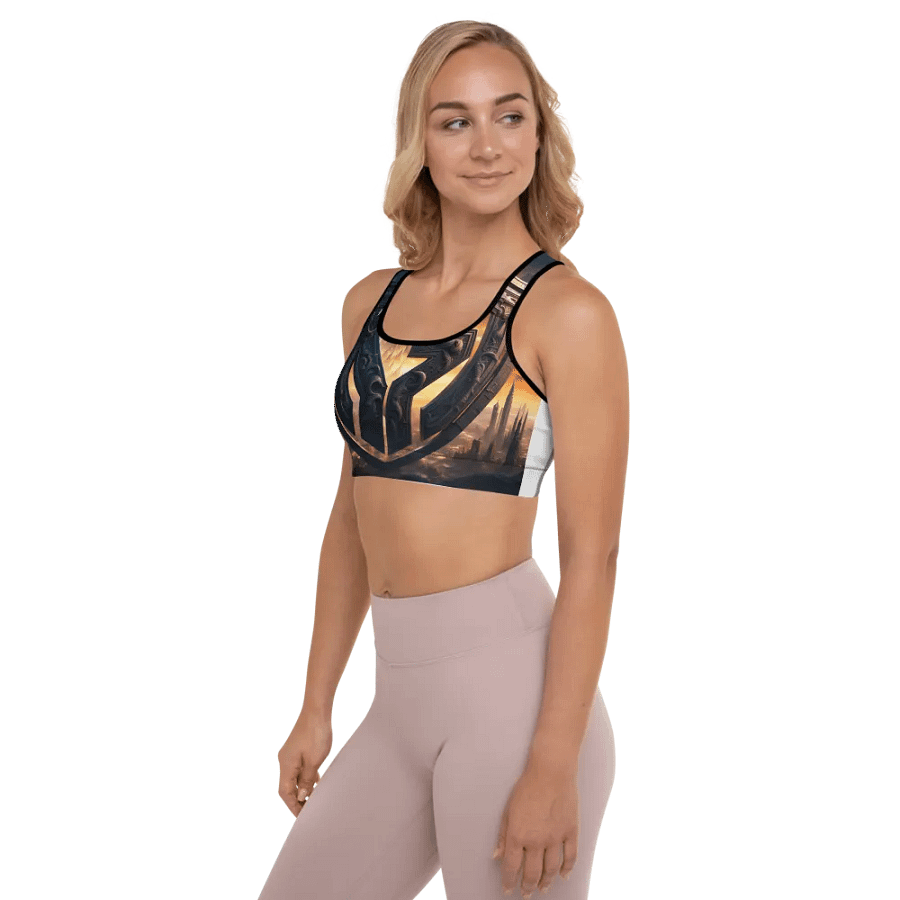 Mystic Cityscape Emblem Padded Sports Bra product image (3)