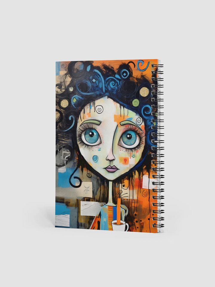 Whimsical Eyes and Curly Hair Spiral Notebook product image (2)
