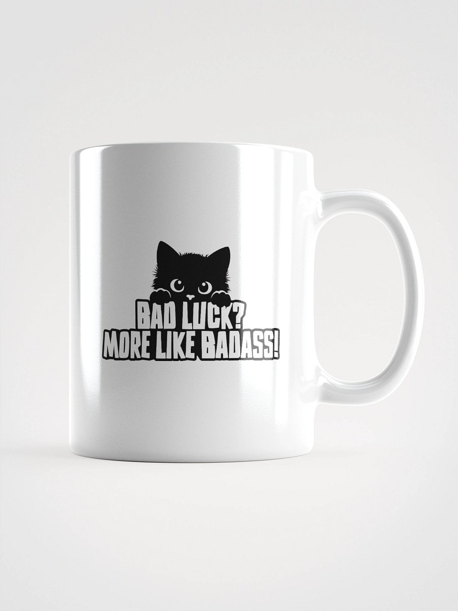 Cute Black Kitten "Badass" Funny Cat Lover Mug product image (1)