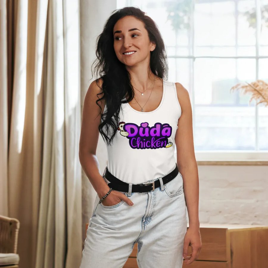 Dudachicken Peeking All-Over Print Women's Tank Top product image (8)