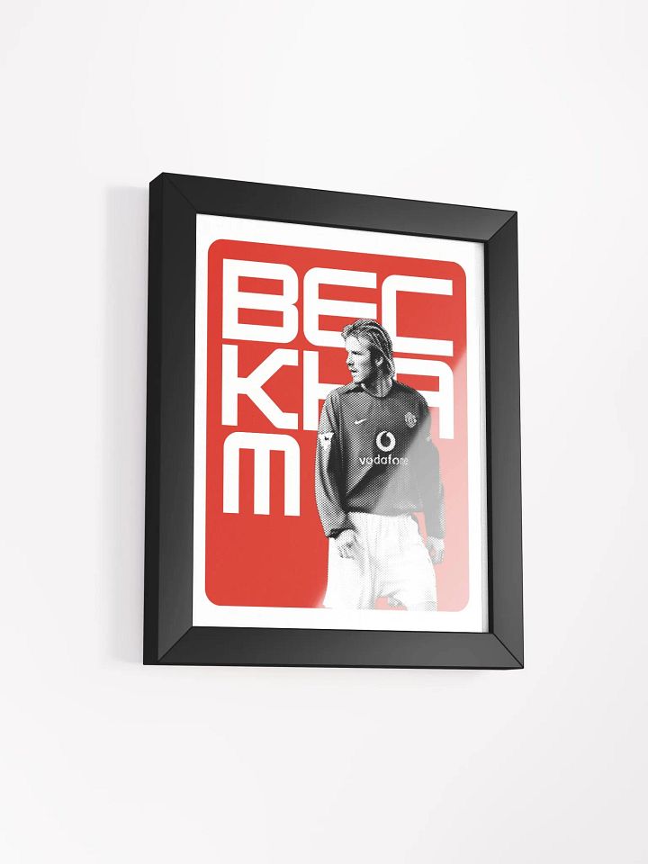 David Beckham BW Manchester United Name Art Framed Print product image (2)