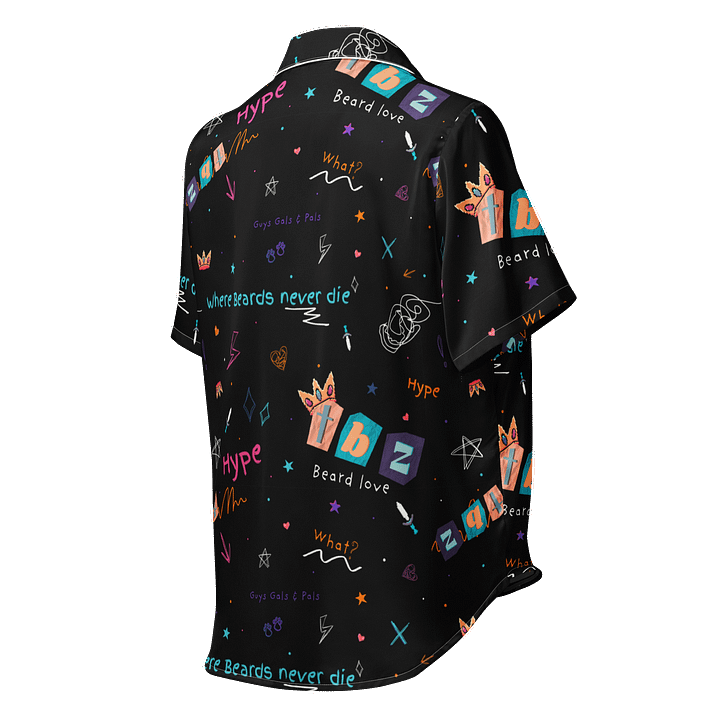 Doodle Pattern Silky Pajama Top product image (2)