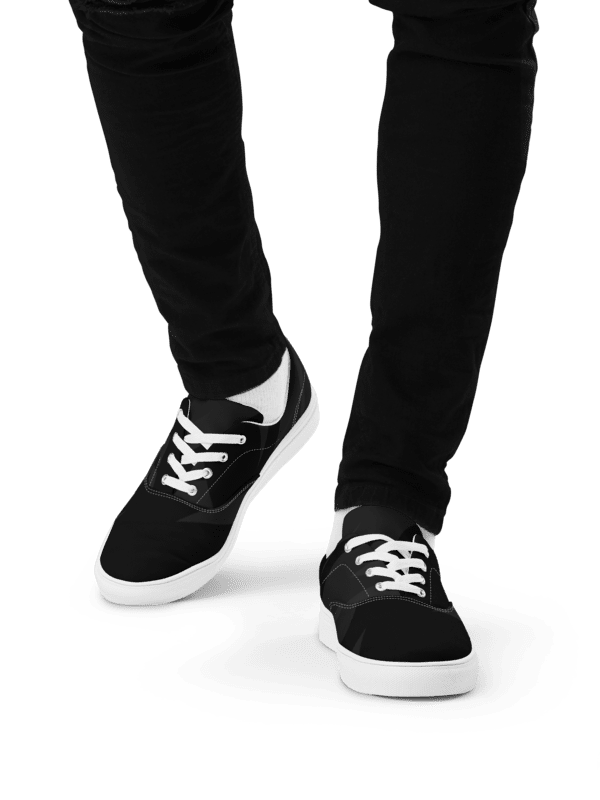 Men's Lace-Up Black Abstract Shoes product image (9)