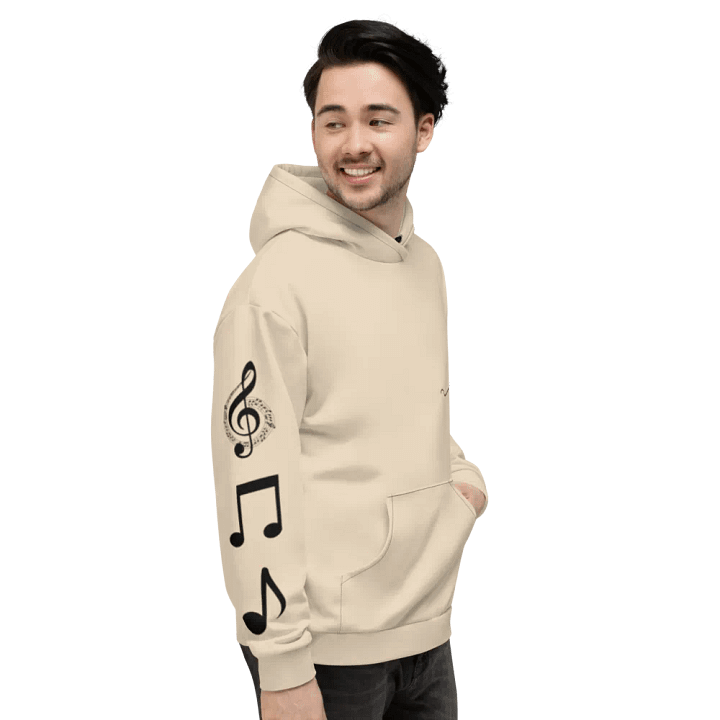 Band Geeks Rule Bass Clef Hoodie | Sand product image (2)