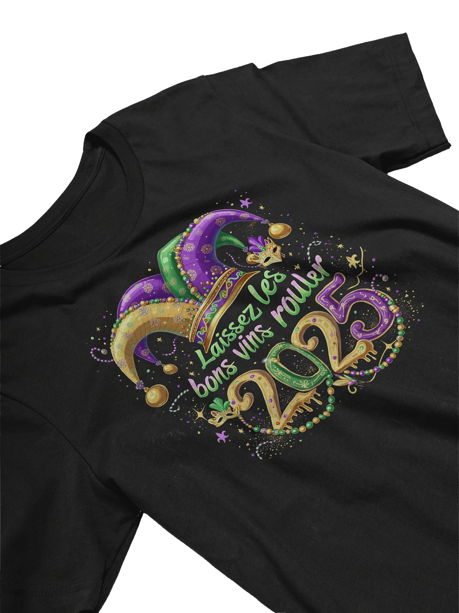 Mardi Gras Wine-Inspired Shirt – "Laissez les Bons Vins Rouler" – Fun Wine Lovers' Outfit product image (4)