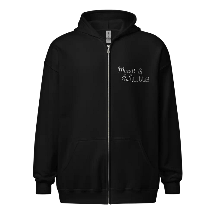 Mozart & Mutts Zip Up Hoodie - Black product image (1)