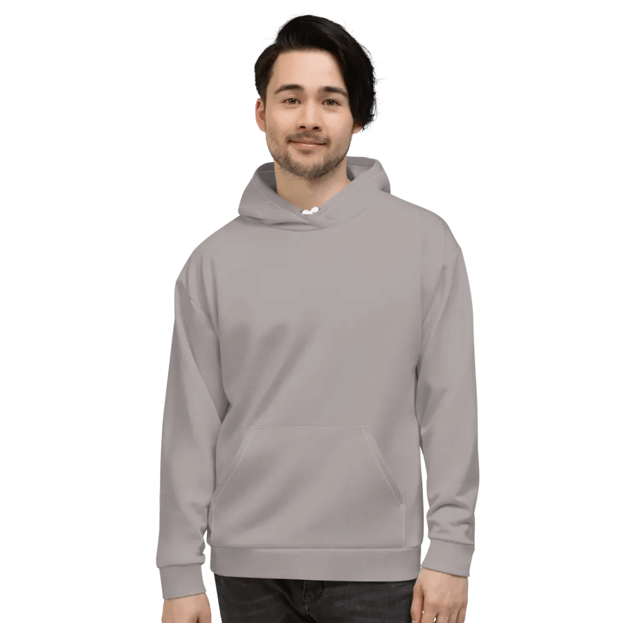 Plain Grey Soft Summer Unisex Recycled Polyester Heavyweight Premium Hoodie by Treasure Pie product image (3)