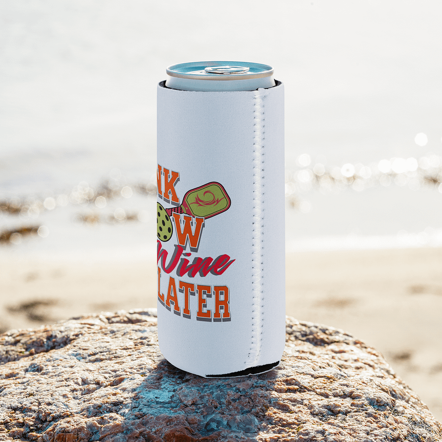 Dink Now Wine Later Pickleball Can Cooler product image (8)