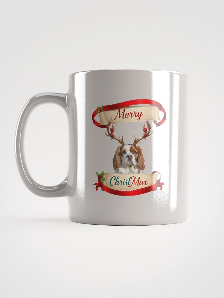 White Glossy Mug with Merry ChristMax product image (1)