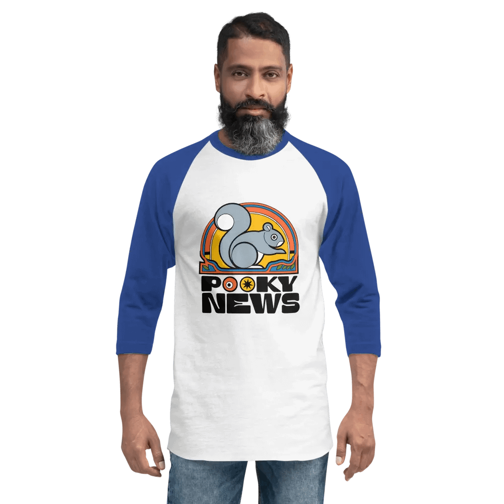 Rocky News Stylized Squirrel Raglan Tee product image (2)