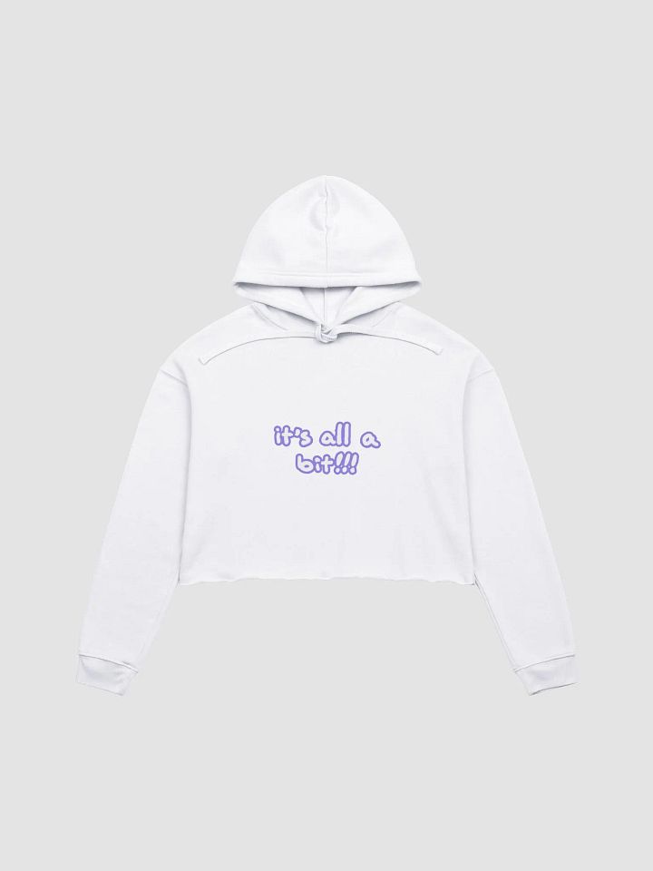 “It’s all a bit!!!” (lined design, #9081ED) fleece cropped hoodie product image (30)