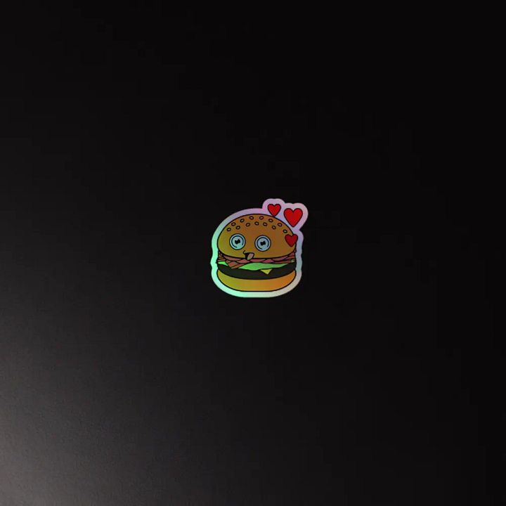 Lovestruck Burger Holographic Sticker Sheet product image (4)