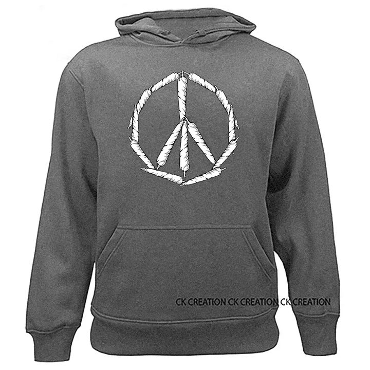 Joint Peace Sign Marijuana Weed Pot Cannabis Funny Joke Humor Graphic Hoodie product image (2)