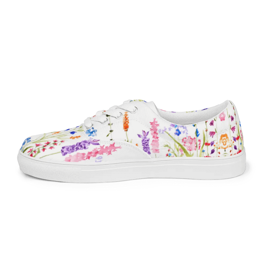 Spring Flowers Women's Lace-Up Canvas Shoes product image (3)