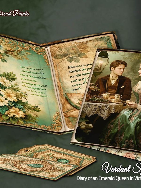 Verdant Splendor - Diary of an Emerald Queen Journal Digital Download product image (3)