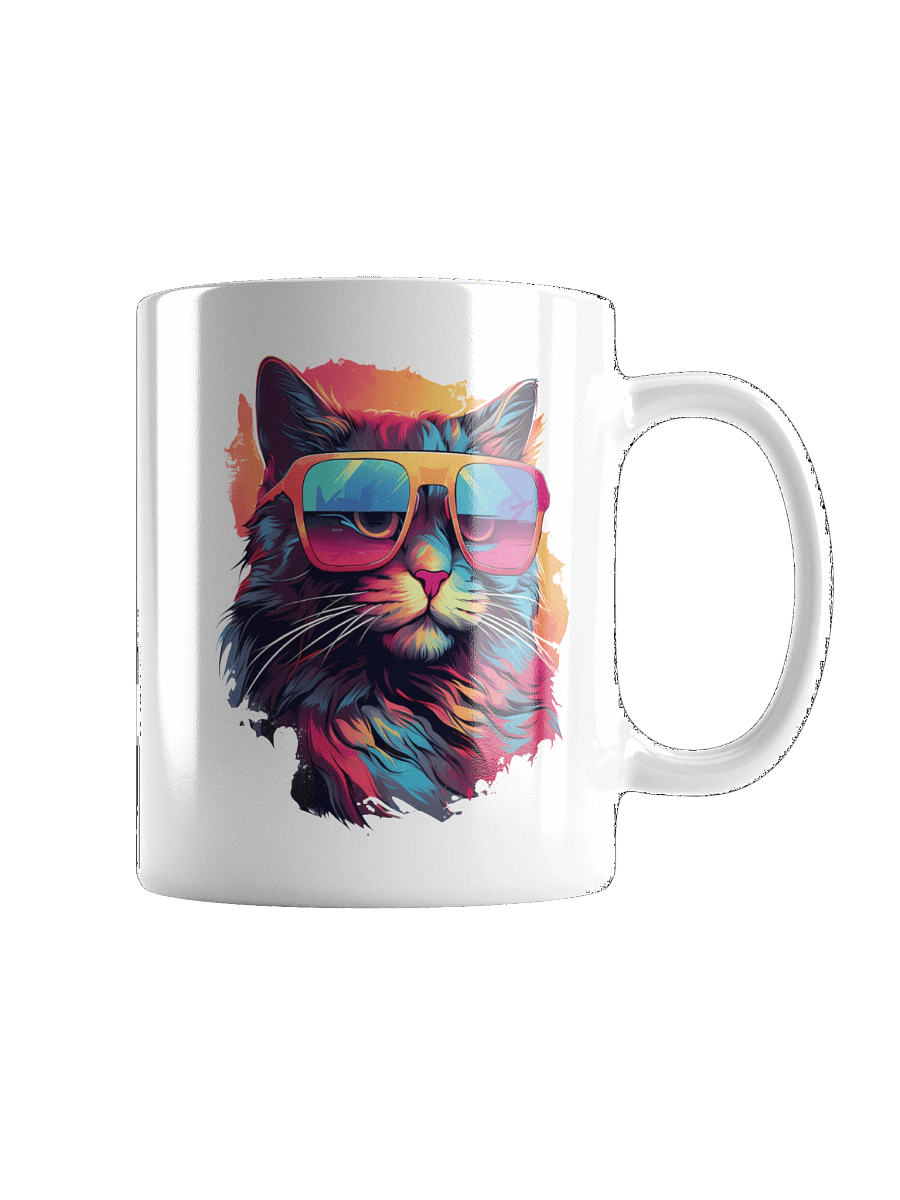 Hippster Cat | White Glossy Mug product image (1)