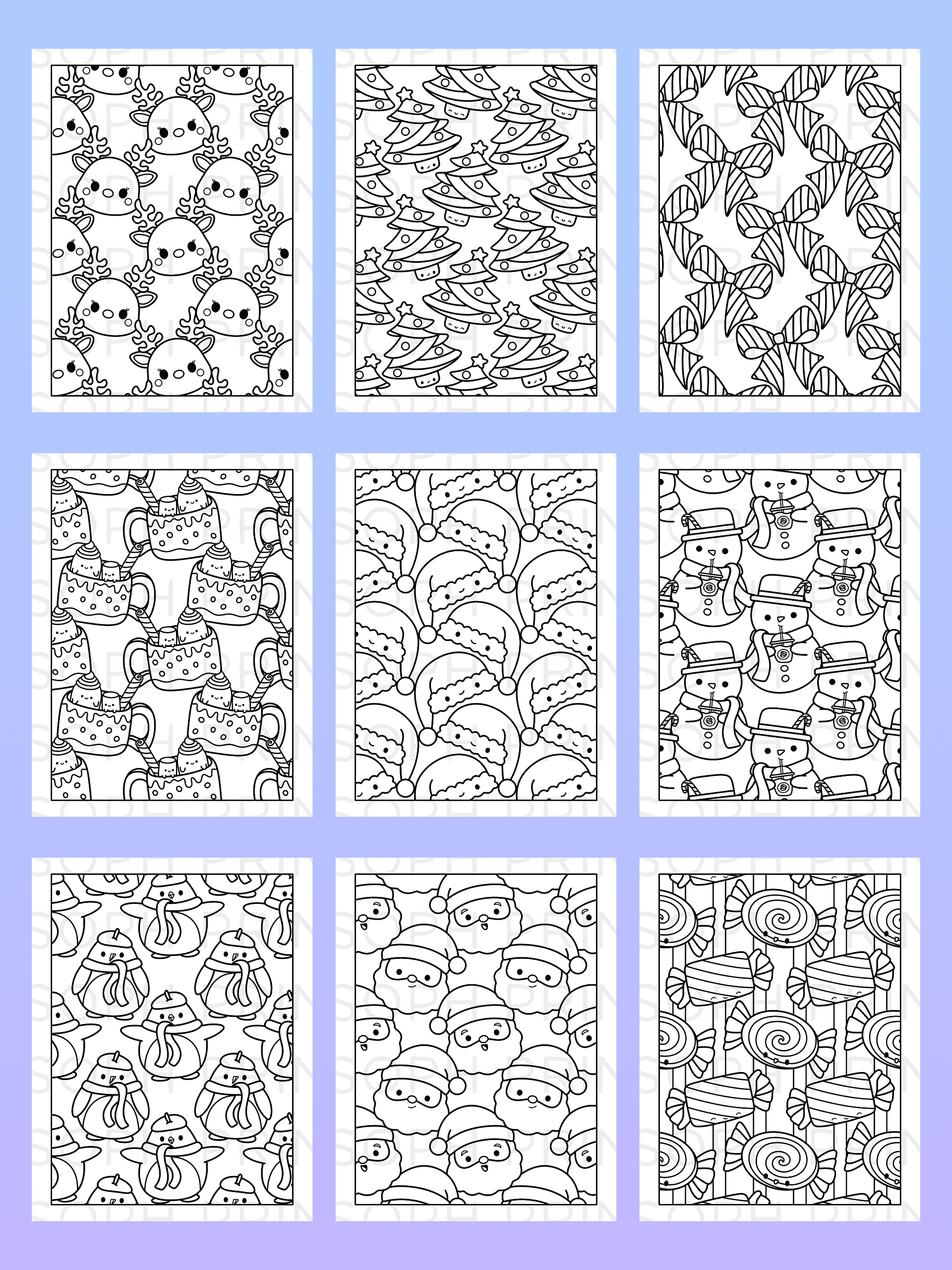 Christmas Patterns Digital Colouring Book product image (5)