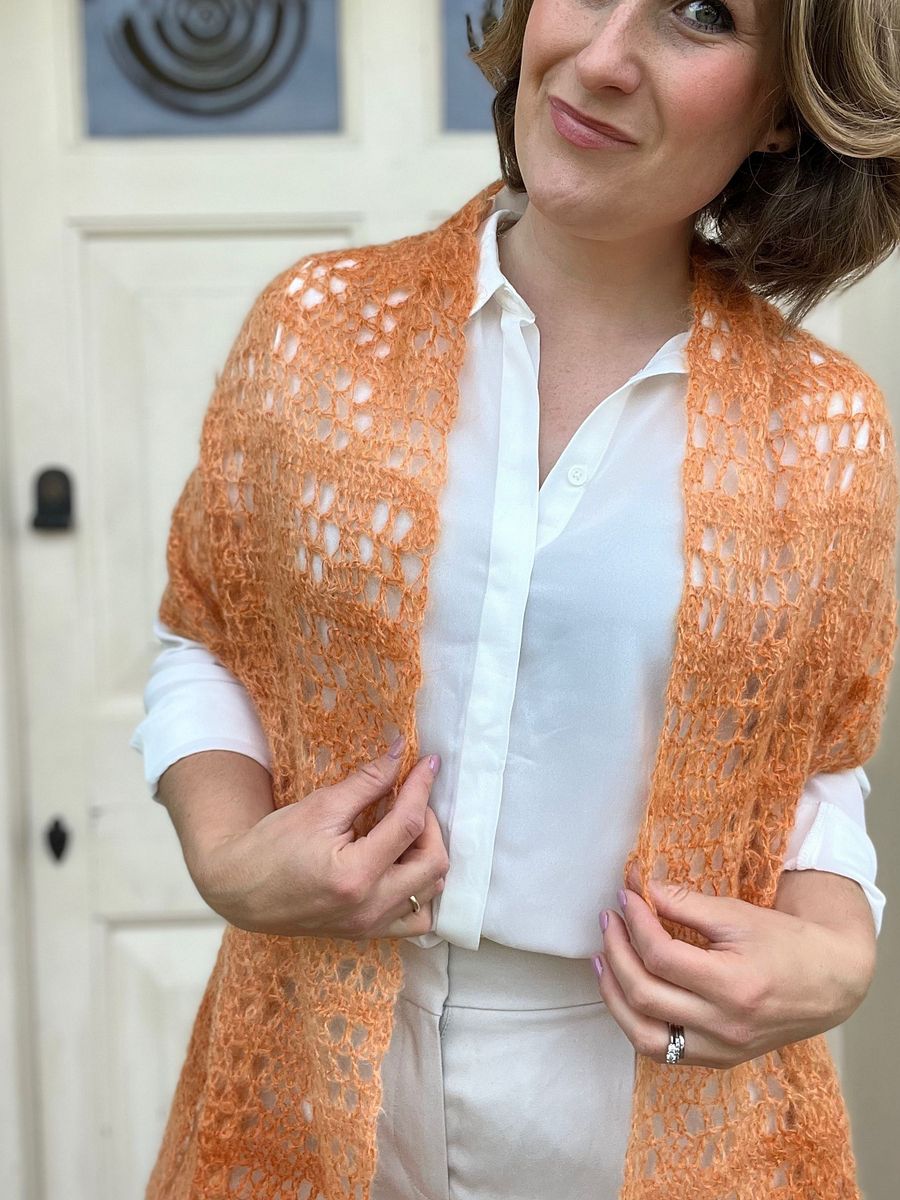 Orange Blossom Lace Crochet Shawl Pattern PDF product image (7)