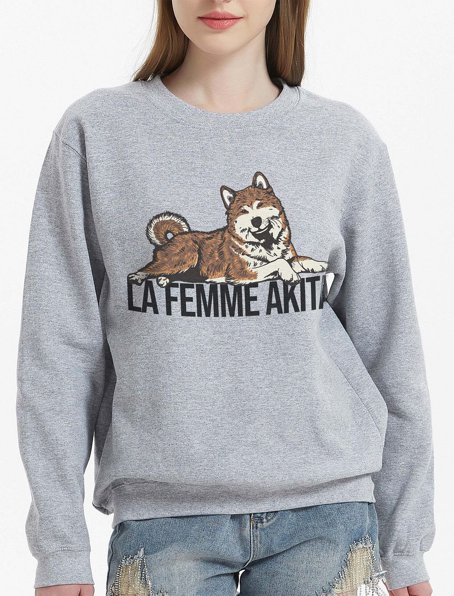 La Femme Akita Sweatshirt of an Akita Inu (Brindle) | Funny Shirt for Akita Paw-rents product image (23)
