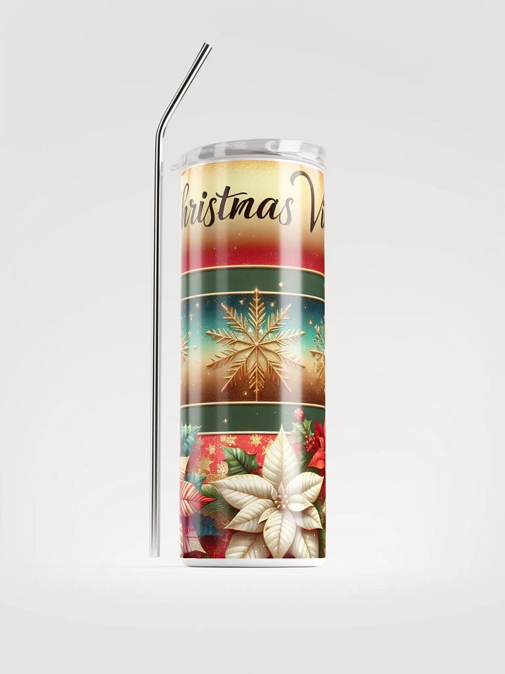 20 oz Poinsettia Christmas Vibes Tumbler product image (2)