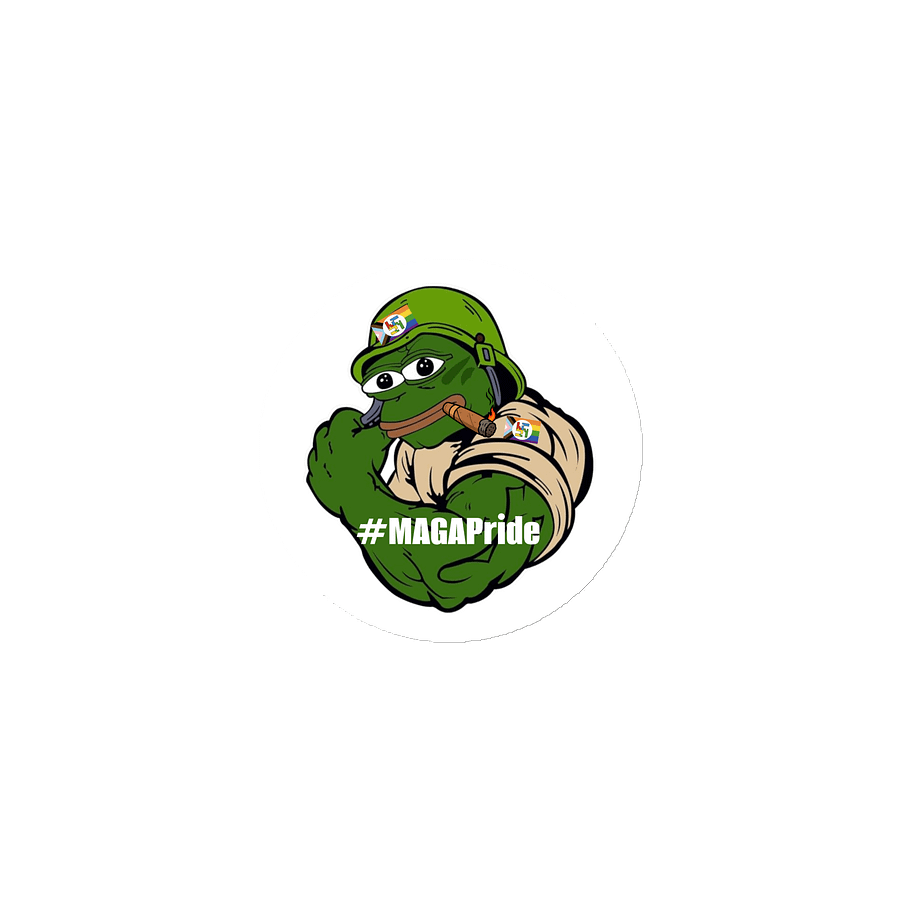 🤍🐸💪 #MAGAPride™ Die-Cut Magnet – Whiteout & Proud Edition product image (1)