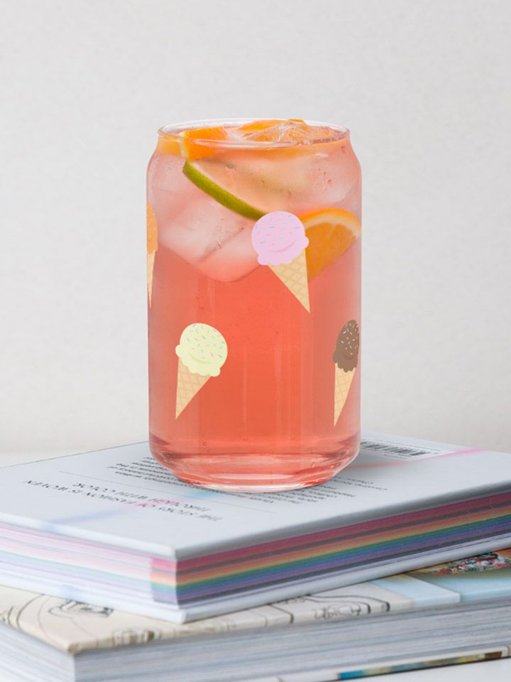 Plenty of ice cream cones on Can Shaped Glass product image (3)