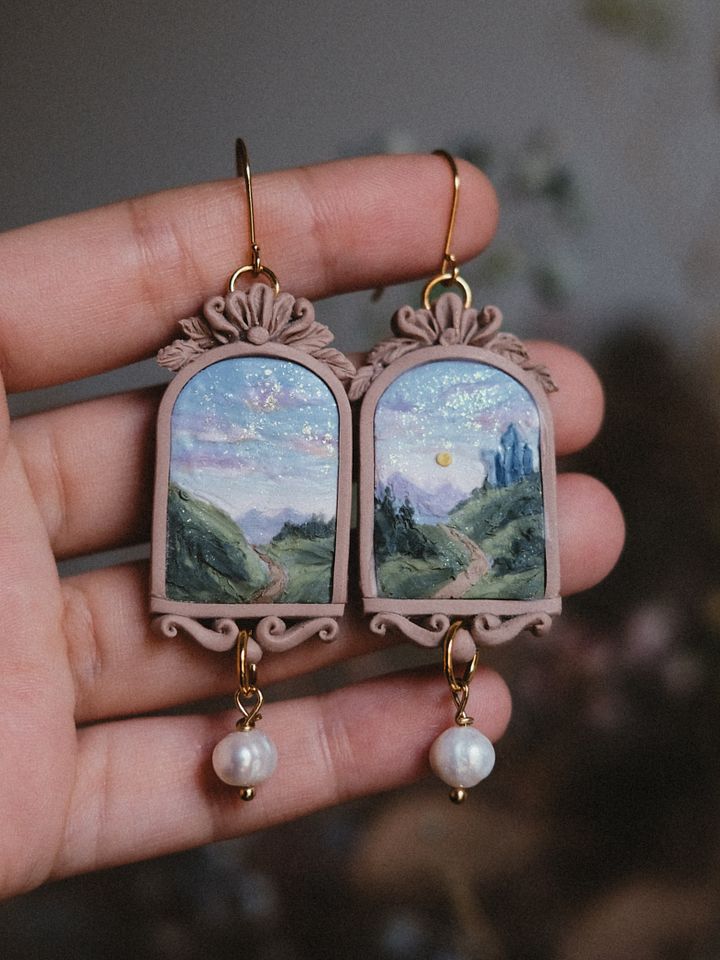 Purple Sky Clay Mini Earrings product image (1)
