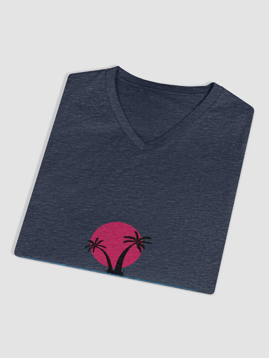 Retro Sunset Paradise V-Neck Tee product image (3)