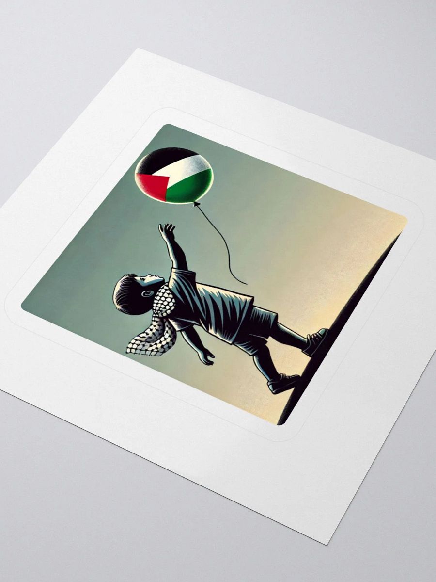 Palestinian Flag Balloon Kiss Cut Stickers | Free palestina product image (8)