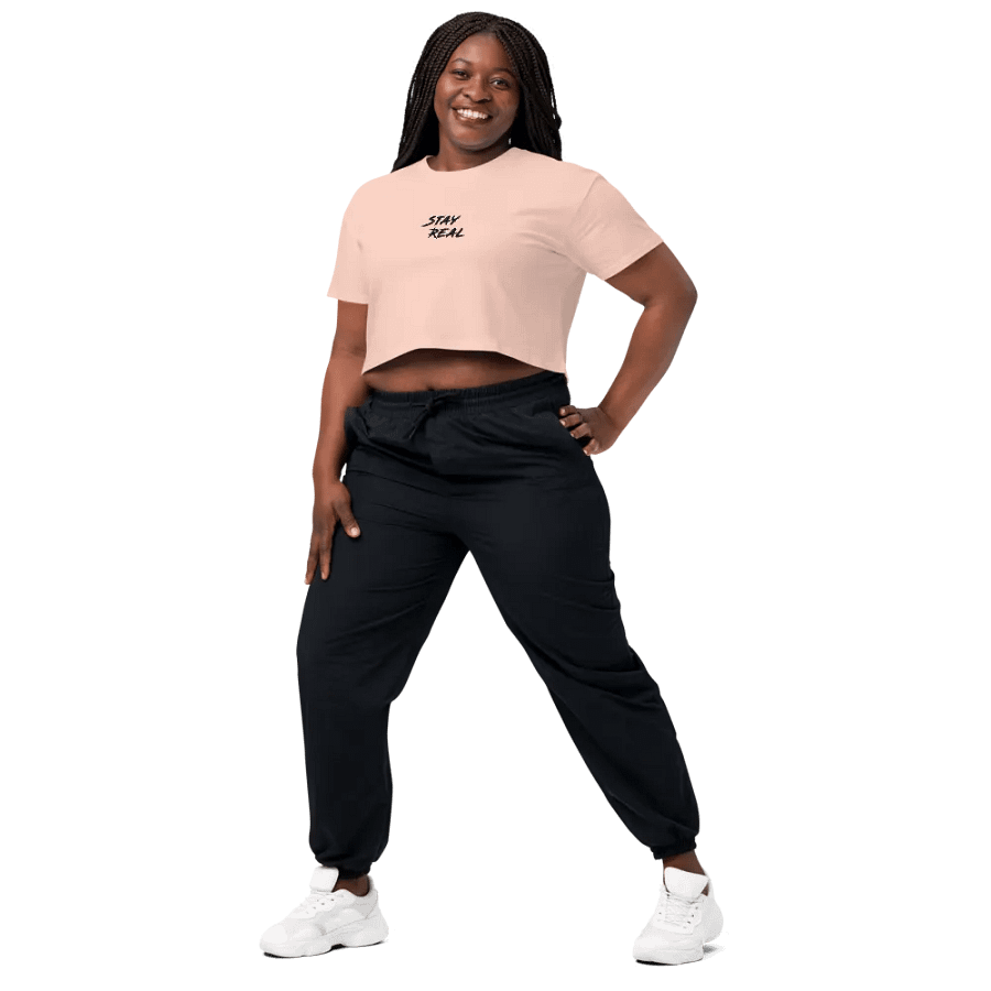 Stay REAL Embroidered Crop Top product image (6)