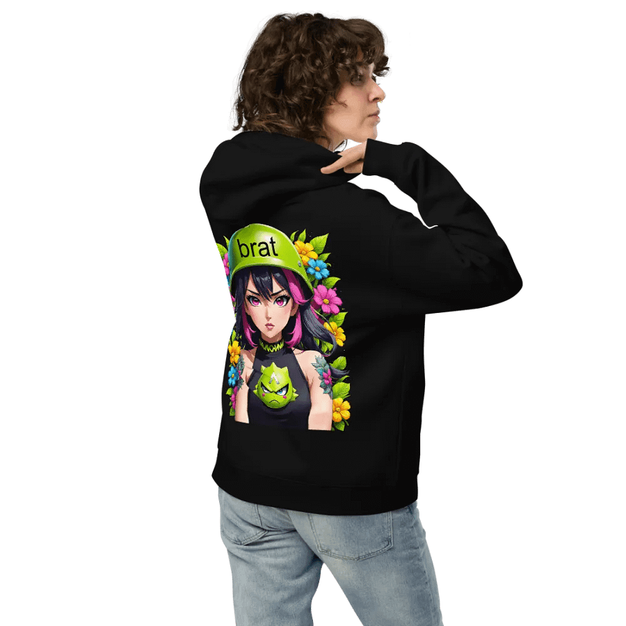 Brat - Premium Hoodie (Black) Brat Life - v6 (Back Printed Design) product image (2)