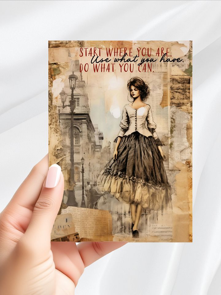 Inspirational Parisian Art Greeting Card 'Start Where You Are' product image (1)