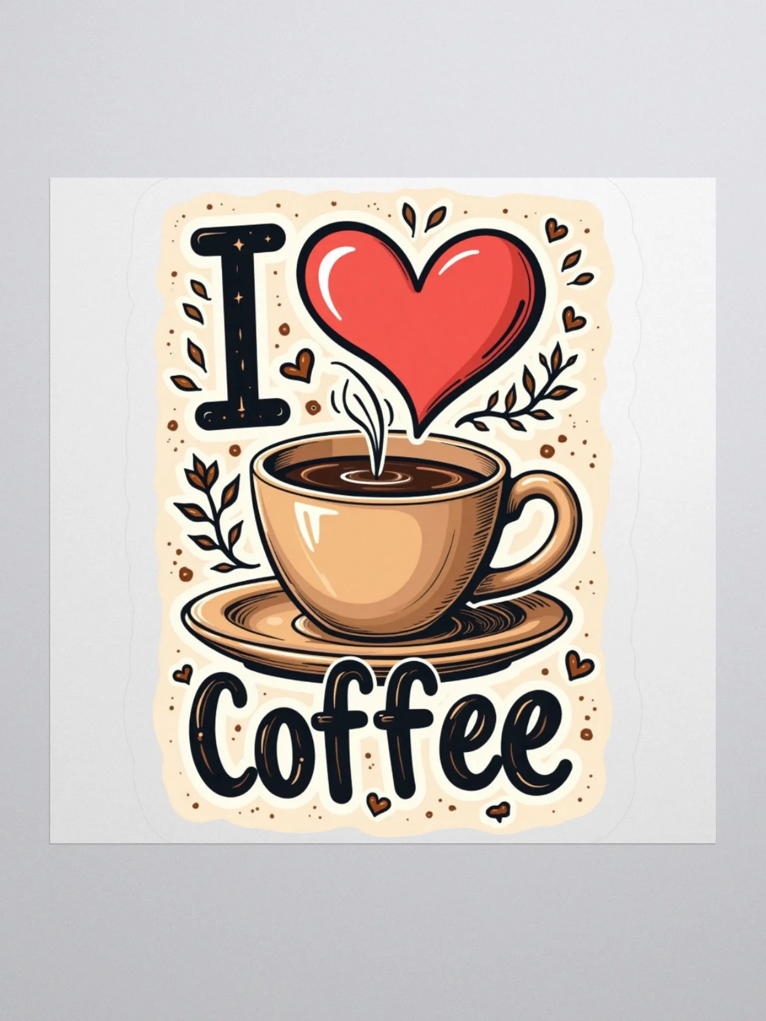 I Heart Coffee Sticker Set product image (3)
