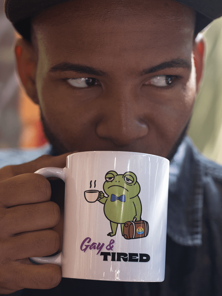 Gay & Tired Frog Coffee Mug product image (1)