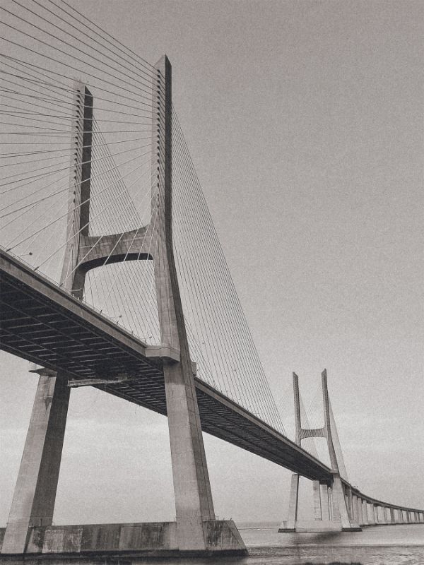 Vasco da Gama Bridge - Black & White Photo product image (1)