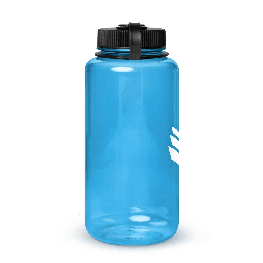 Wide Mouth Plastic Water Bottle - Blue product image (4)