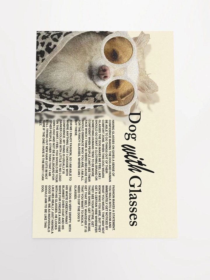 Dog with Glasses - poster product image (1)