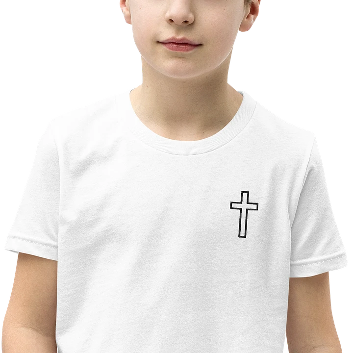 Youth Simple Cross White Tshirt product image (1)