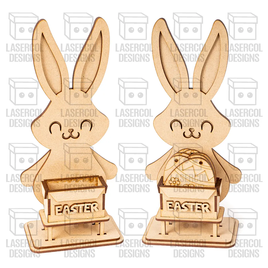 Easter Bunny Eggs Basket - Laser Cut Files product image (7)